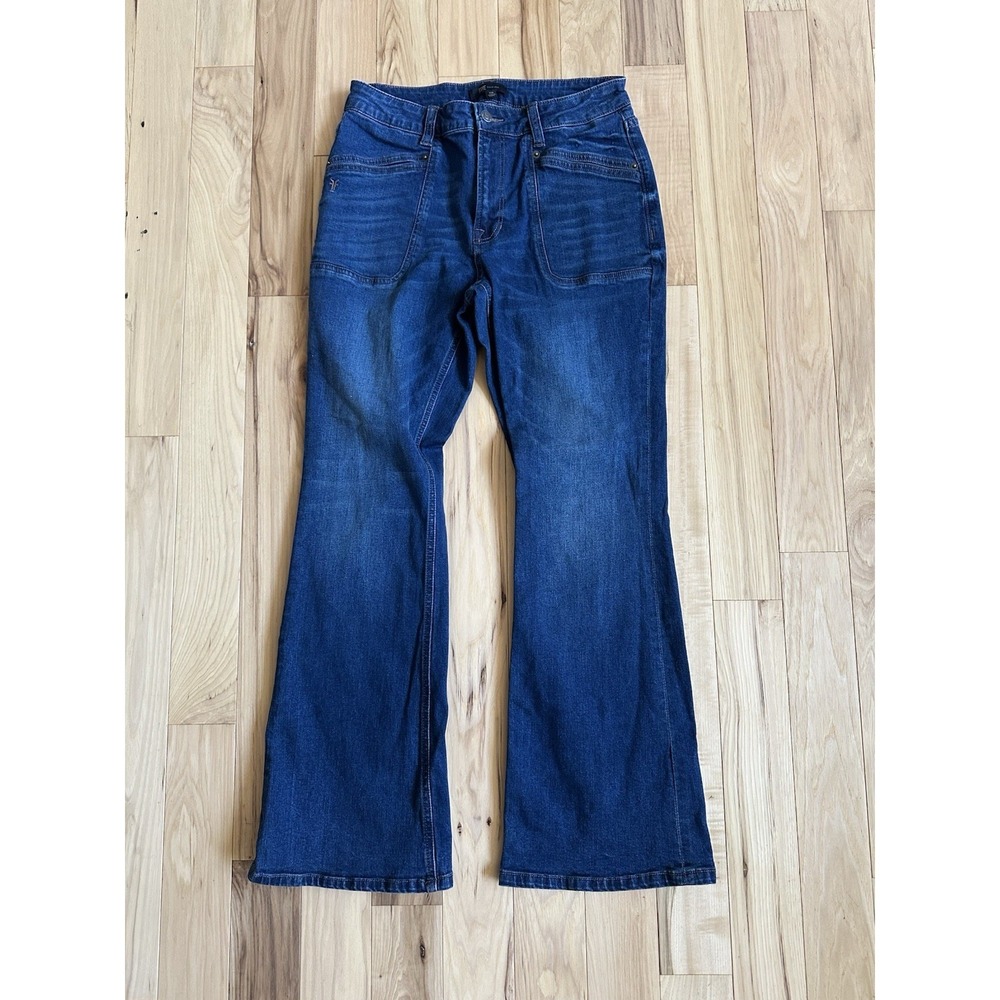 Frye Women's Jeans 28 Mustang Wash Mid-Rise Bootcut Embroidered Denim Jeans